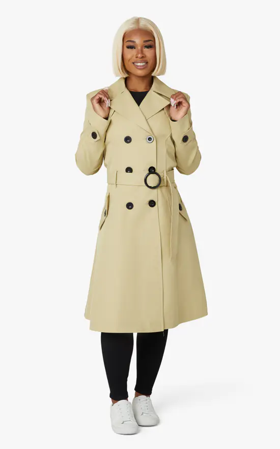 Overcoat Womens Summer Trench Coats Beige Double-Breasted Trench