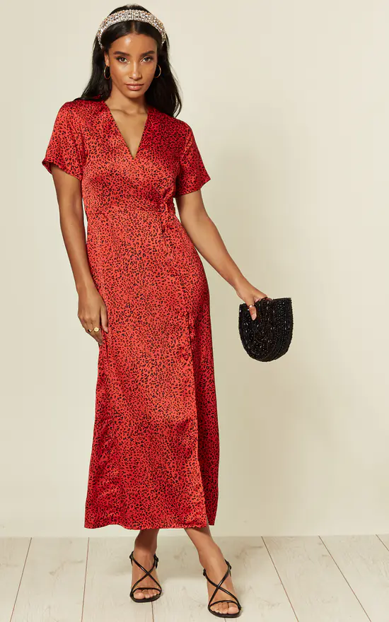 Animal Print Siren Wrap Dress Cabi CAbi Dresses Cabi Siren Wrap