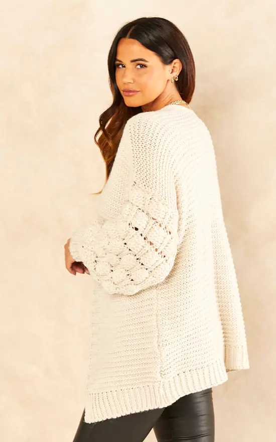 Cream Dieppe Knit Cardigan Love SilkFred US - Main Image
