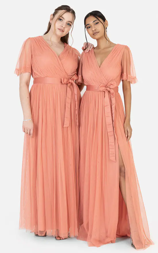 Anaya with Love Coral Maxi Dress SilkFred - Main Image