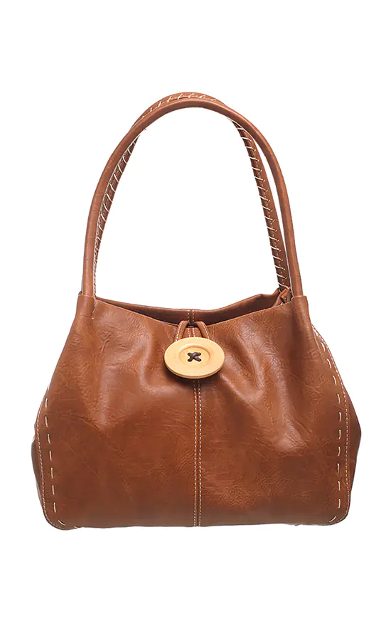 Bessie Button Bag Tan BESSIE LONDON SilkFred IE
