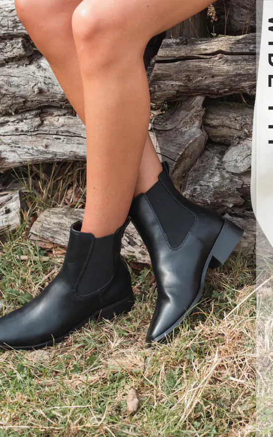 Leather Ankle Ankle Boots Women Wide Fit Chunky Boots Wide Fit