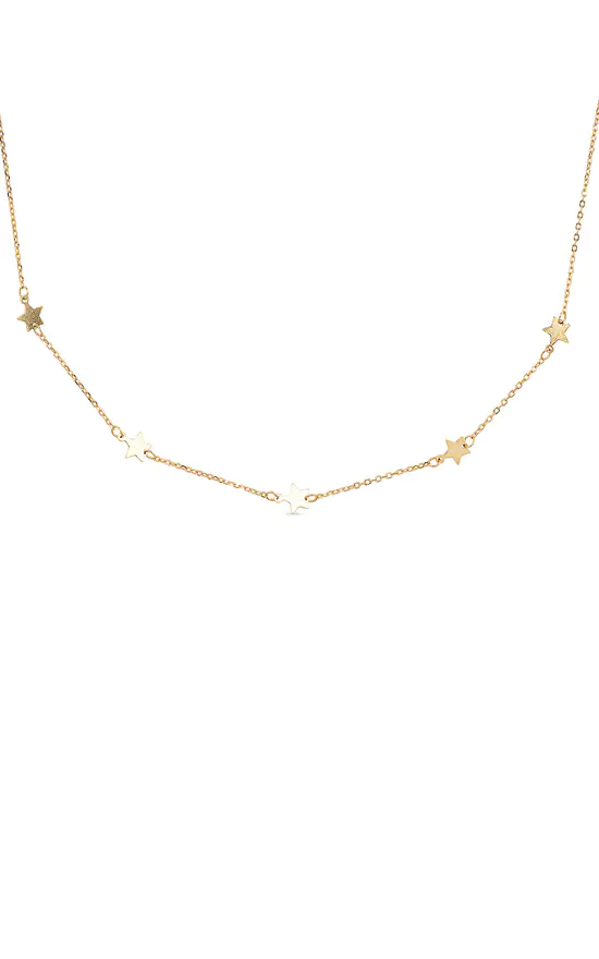 Dainty Gold 18k Star Choker Necklace SilkFred - Main Image