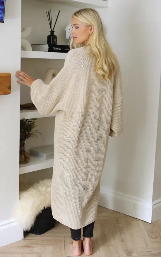 Balloon Sleeve Cardigan Womens Chunky Oversized Cardigan Ladies