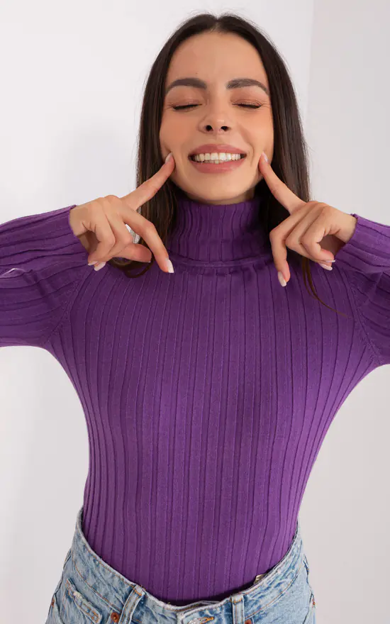 Womens Sweaters Dark Purple Turtleneck Sweater Deep Purple Sweater